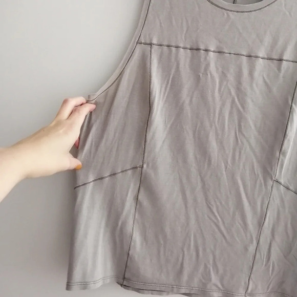 Lululemon Lab Sarala Cotton Tank Top Special Edition Iron Grey Gray Small - Picture 6 of 15
